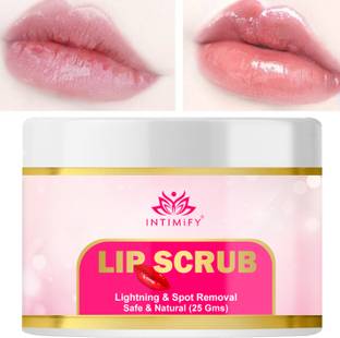 INTIMIFY Herbal Lip Exfoliating Scrub for Smoked Dry Dark Chapped Lips, For Women & Men Scrub