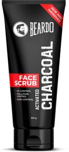 BEARDO Activated Charcoal Anti-Pollution Face Scrub for Deep Pore Cleaning 100 g Scrub
