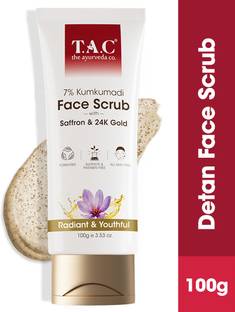 TAC - The Ayurveda Co. Kumkumadi Face Scrub | Saffron & Manjistha | Fades Tan, Pigments & Boosts Glow Scrub
