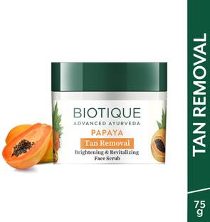 BIOTIQUE Brightening & Revitalizing Tan Removal Face Scrub|Detoxify & Cleanse Scrub