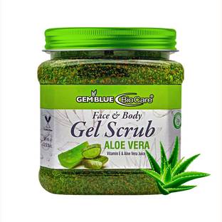 GEMBLUE BIOCARE Aloe vera Gel Scrub for face and Body scrub, Enriched with Aloevera, 385ml Scrub