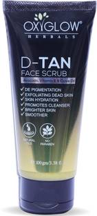 OXYGLOW Herbals D-TAN Scrub 100 Gm(Pack of 1) Avocado, Vitamin E & Clove Oil Scrub