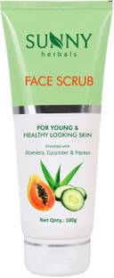 Sunny Herbals FACE SCRUB (With Aloevera, Cucumber & Papaya) Scrub