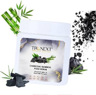 TRUNEXT Charcoal Body Scrub For Exfoliation And Dead Skin Removal And Purify Your Skin Scrub