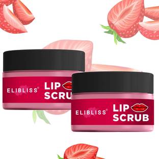 ELIBLISS Exfoliating Strawberry Lip Scrub for Hydrated, Soft and Supple Lips Scrub