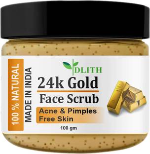 DLITH 24K Gold Scrub Skin Care Acne & Pimples Free Skin  Scrub