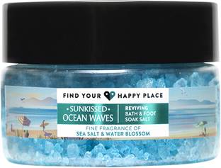Find Your Happy Place Sunkissed Ocean Waves Bath & Foot Soak Salt Sea Salt & Water Blossom Scrub