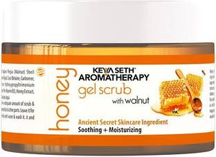 KEYA SETH AROMATHERAPY Honey Gel Scrub, with Walnut Shell, Honey Conditioner, for Face & Body Scrub