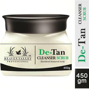 Heaven Valley Professional De-Tan Cleanser Scrub 450gm Blackhead Removal Deep Cleansing & Purifying Action Scrub