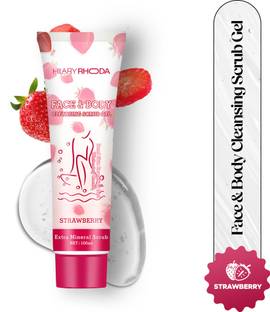 Hilary Rhoda Face & Body Cleansing Scrub Gel | Face & Body Scrub for Women | Strawberry Scrub