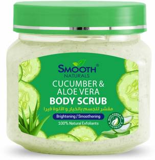 SMOOTH NATURALS Cucumber & Aloe Vera Body Scrub | Enriched with Cucumber & Aloe Extracts | Scrub