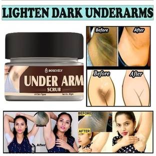 Rosevely Under Arms, Coconut Oil Brightens Softens Nourishes Scrub