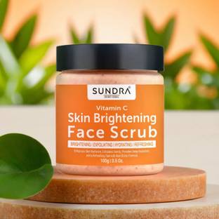 sundra Vitamin C Scrub for Skin Brightening and Hyperpigmentation | For Face Glowing Scrub
