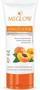 meglow Apricot Face Scrub with Natural Extracts for Smooth Skin | Clears Blackheads Scrub