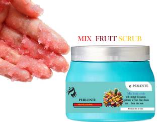 PERLENTE Mix Fruit Face Scrub for Tan-Removal  Scrub
