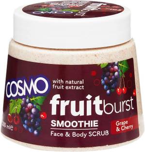 COSMO Grape & Cherry Face and Body Scrub, With Natural Fruit Extract Scrub