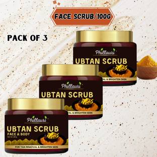 Phillauri Ubtan Scrub For Face & Body for Glowing Skin  Scrub