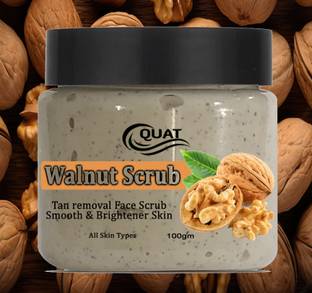 QUAT Walnut Scrub (Tan Removal Scrub) For Smooth And Brightener Skin Scrub