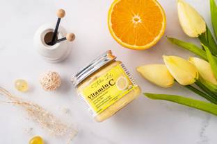 nature leaf Vitamin C Skin Brightening Face Serum Scrub