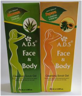 ads Face And Body Cleansing Alovera & Papaya Gel Scrub-D34 Scrub