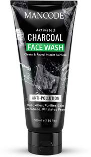 MANCODE Activated Charcoal Face Wash for Men | Deep Clean, Oil Control & Anti-Pollution Scrub