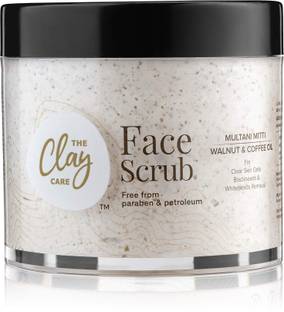 the clay care Multani Mitti Walnut Coffee Face Scrub for Daily Use for Clean Skin Cells Scrub