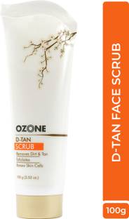 OZONE D-Tan Face Scrub 100 G - For Tan Removal. Helps Removes Tan, Prevents Sun Damage & Boosts Skin Complexion Scrub