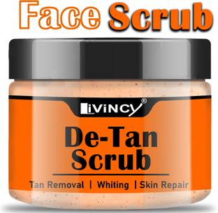 Livincy De-Tan Scrub Tan Removal Repair Damage Cause By Sun Skin Scrub Body  Scrub