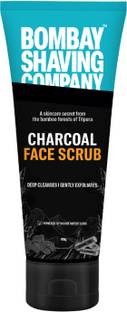 BOMBAY SHAVING COMPANY Charcoal Face Scrub with Black Sand, Exfoliates skins & Removes Black Heads, Black, 100 g Scrub