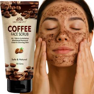 INTIMIFY Coffee Face Scrub, Removes Dead Skin & Blackheads For Women & Men Scrub