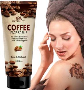 INTIMIFY Skin Brightening, De-Tan, Remove Blackheads Coffee face  Scrub