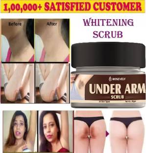 Rosevely Under Arm Scrub For Whitening/Dark Spot Removal Body Scrub For All Skin T Scrub