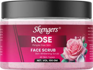 skengers Rose Whitening Face Scrub for Glowing Skin scrub women&men Scrub