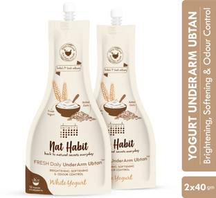 Nat Habit Underarm Darkness Removal Cream Scrub, Whitening, Odour Control -�White�Yoghurt Scrub