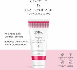 Globus Naturals Glycolic & 1% Salicylic Acid Herbal Anti Acne Face  Scrub