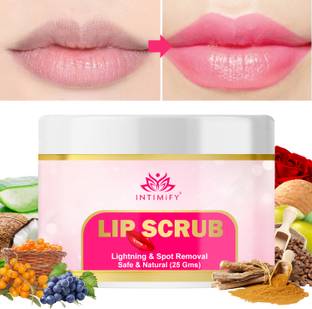 INTIMIFY Lip Scrub For Dark Dry Chapped Lips, Lip Lightening & Brightening  Scrub