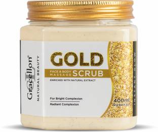 Gracellon Gold Face and Body Massage Scrub | Instant Glow Scrub