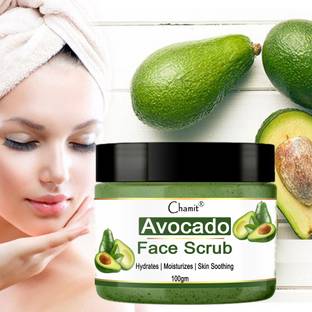 Chamit Avocado Face Scrub,Tan Removal Face Scrub- Glowing Skin,Oily,Dry Skin,Women,Men Scrub