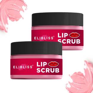 ELIBLISS Natural Strawberry Lip Scrub for Soft, Moisturized and Glowing Lips Scrub