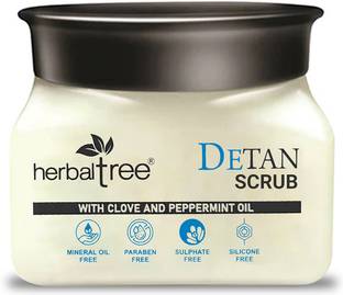 Herbal Tree De-Tan Removal Face Scrub for Exfoliating Skin,Deep Cleansing & Brightening Skin Scrub