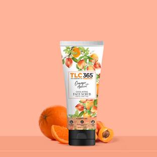 TLC 365 Orange & Apricot Exfoliating Face Scrub: Lightens Tan, Unclogs Pores Scrub