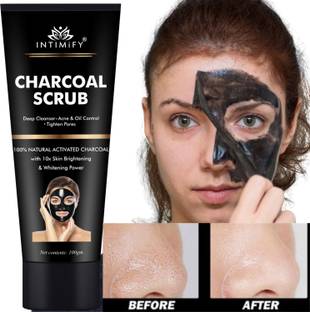 INTIMIFY Charcoal Blackhead Remover, Charcoal Peel Off Mask, Charcoal Face  Scrub