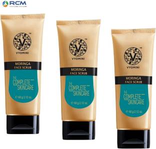 RCM VYOMINI Moringa Face Scrub - 3 x 60g (The Complete Skin Care) Scrub