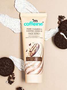 mCaffeine Coffee Cookie Face Scrub - Remove Blackheads, Detan & Glow with Walnut Scrub