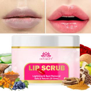 INTIMIFY Lip Scrub For Pigmentation, Lip Scrub For Dark Lips, Lip Scrub For Women, Men Scrub