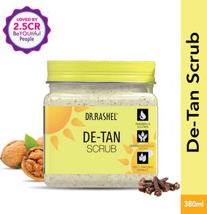 DR.RASHEL De-Tan Scrub For Face & Body with Walnut & Clove Extract|Exfoliating  Scrub