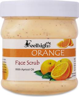 feelhigh Orange Facial Scrub & Exfoliator, Deep Cleansing Scrub, Brightening Scrub