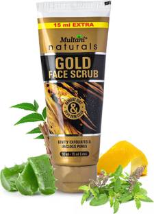 Multani naturals Gold Face Scrub | Gently Exfoliates & Unclogs Pores - Scrub