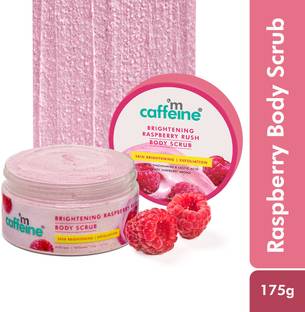 mCaffeine Brightening Raspberry De-Tan Body Scrub | Lactic & Glycolic Scrub