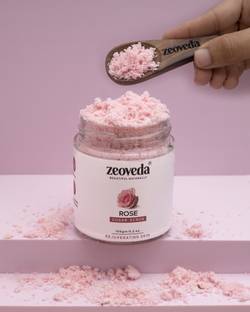 ZEOVEDA Rose Face & Body Sugar Scrub for Deep Exfoliation | Removes Blackheads Scrub